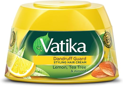 Vatika Naturals Dandruff Guard Styling Hair Cream with Lemon, Tea Tree & Almond