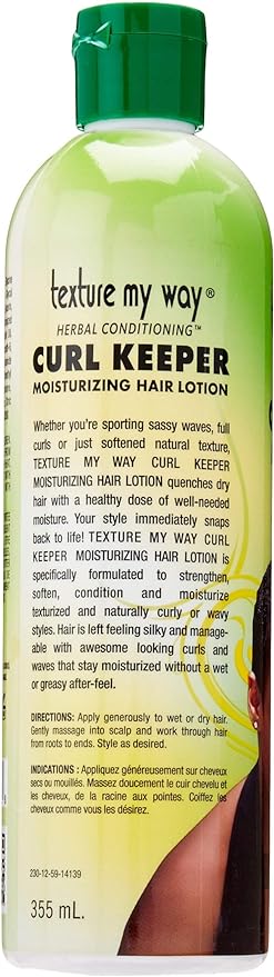 Texture My Way Curl Keeper Moisturizing Hair Lotion, 12Oz (355Ml)