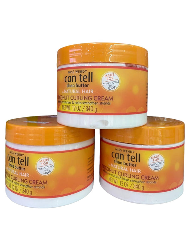 Can tell Shea Butter for Natural Hair Coconut Curling Cream, 12oz 340g (96pcs)