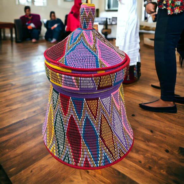 Traditional Ethiopian Handwoven Basket