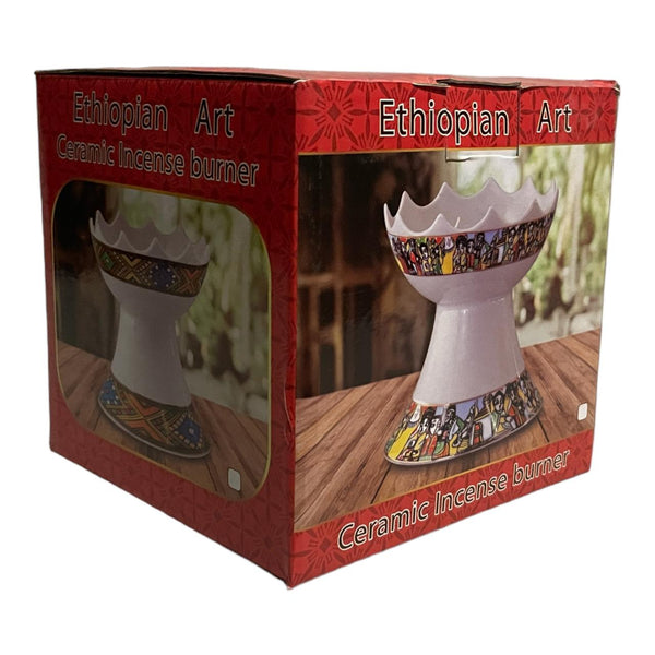 Habesha Art Ceramic Incense Burner