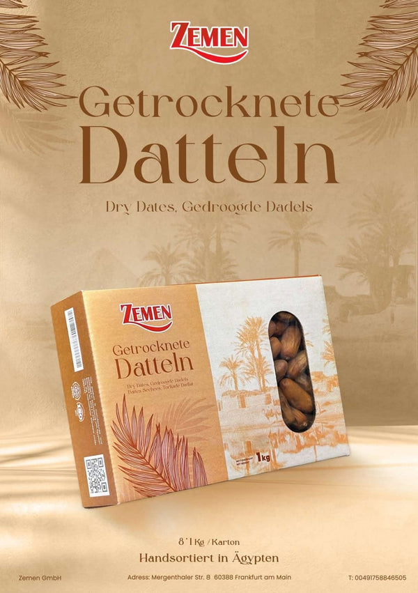 Zemen - Getrocknete Datteln - Dry Dates Gedroogde Dadels 1kg