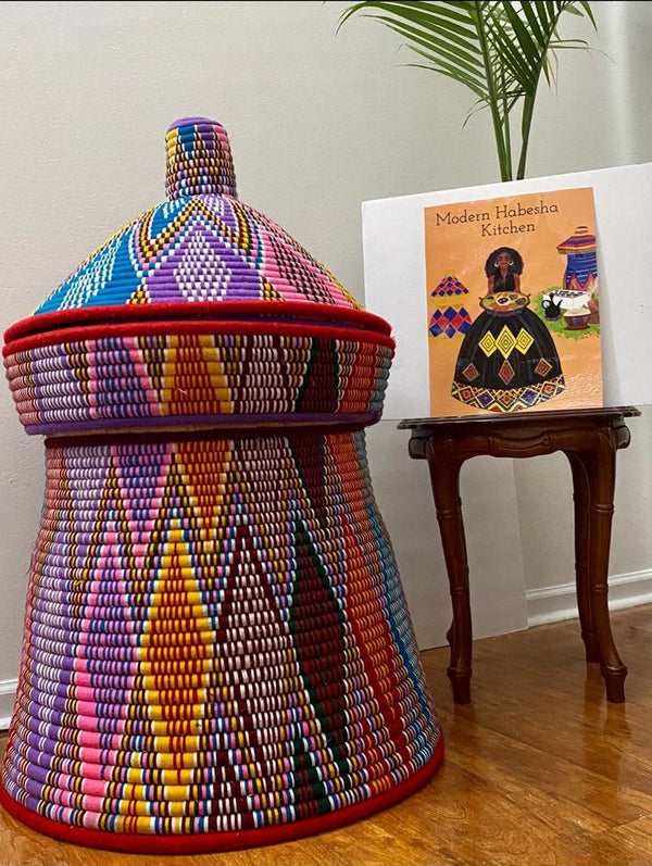 Traditional Ethiopian Handwoven Basket