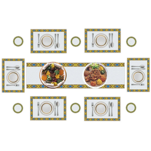 Traditional Habesha Heat Resistant Plastic table mat set